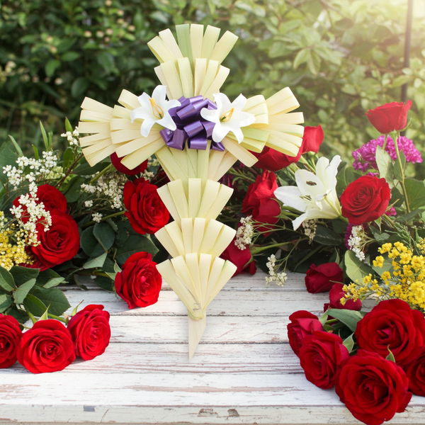 funeral palm plant Palm Cross 24" – Fresh Palm Leaves