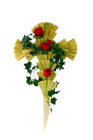 Cruz de palma rosa