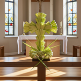 Undecorated Palm Cross 24"