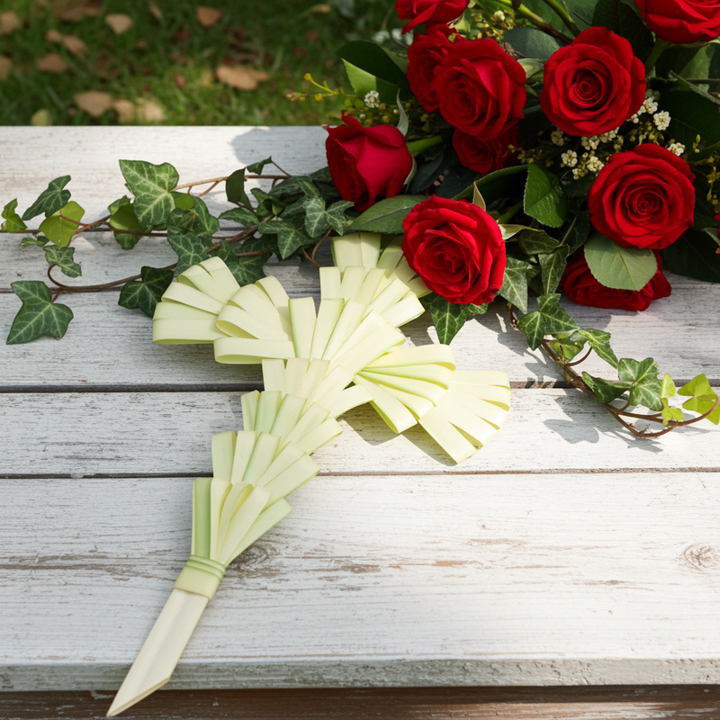 Undecorated Palm Cross 24"